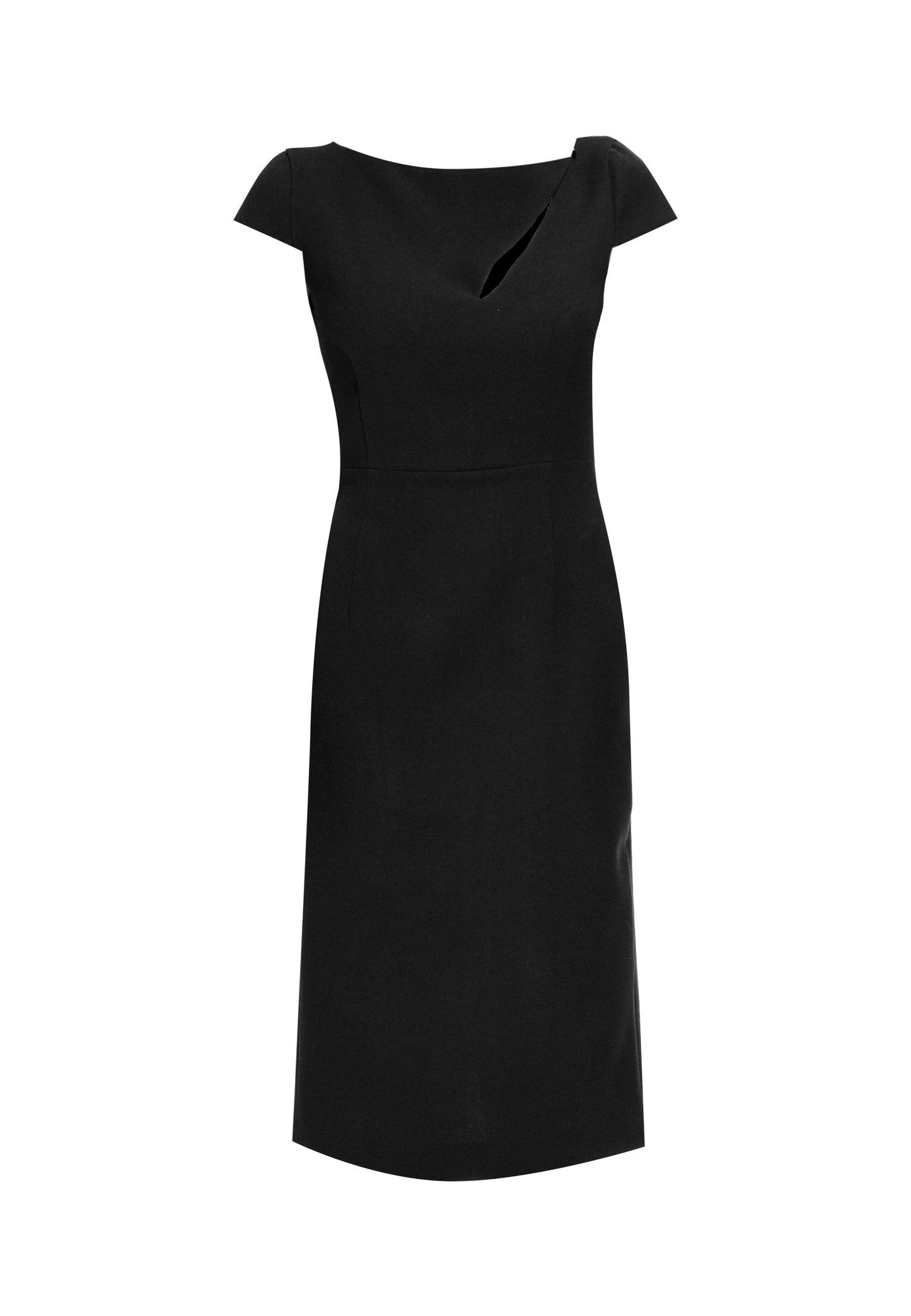 Black Cut Out Neck Dress